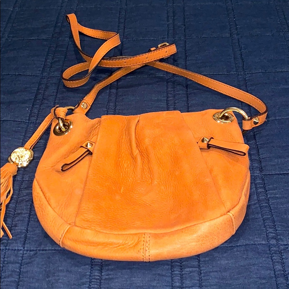 Vince Camuto tan leather cross body